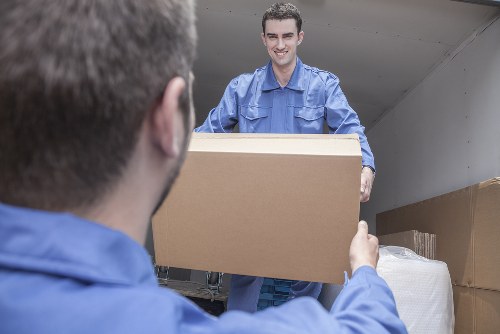 Customer accessing a self-storage unit at Brockley Storage