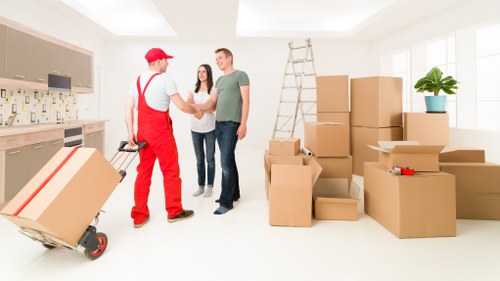 Well-packed furniture stored safely in Brockley for renovation or moving